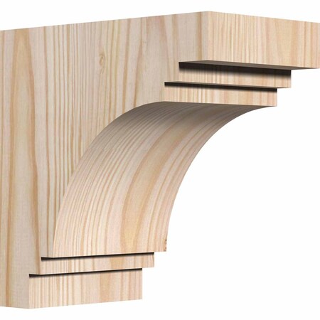 Ekena Millwork Pescadero Smooth Corbel, Douglas Fir, 3 1/2"W x 6"D x 6"H COR04X06X06PEC00SDF